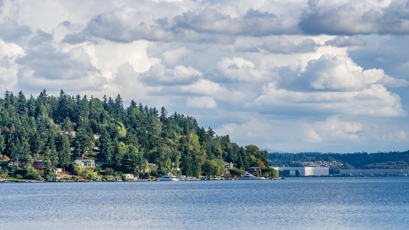 Mercer Island and Lake Washington.