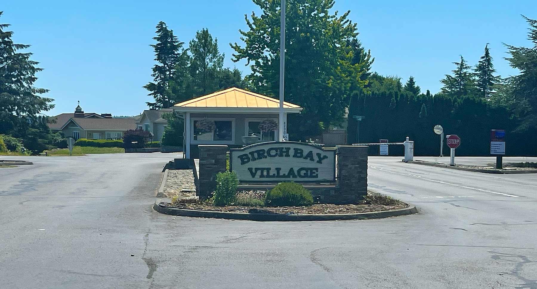 Birch-bay-Village-gated-community-entrance