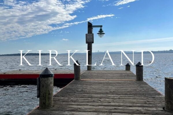 Dock on lake washington in Kirkland, WA